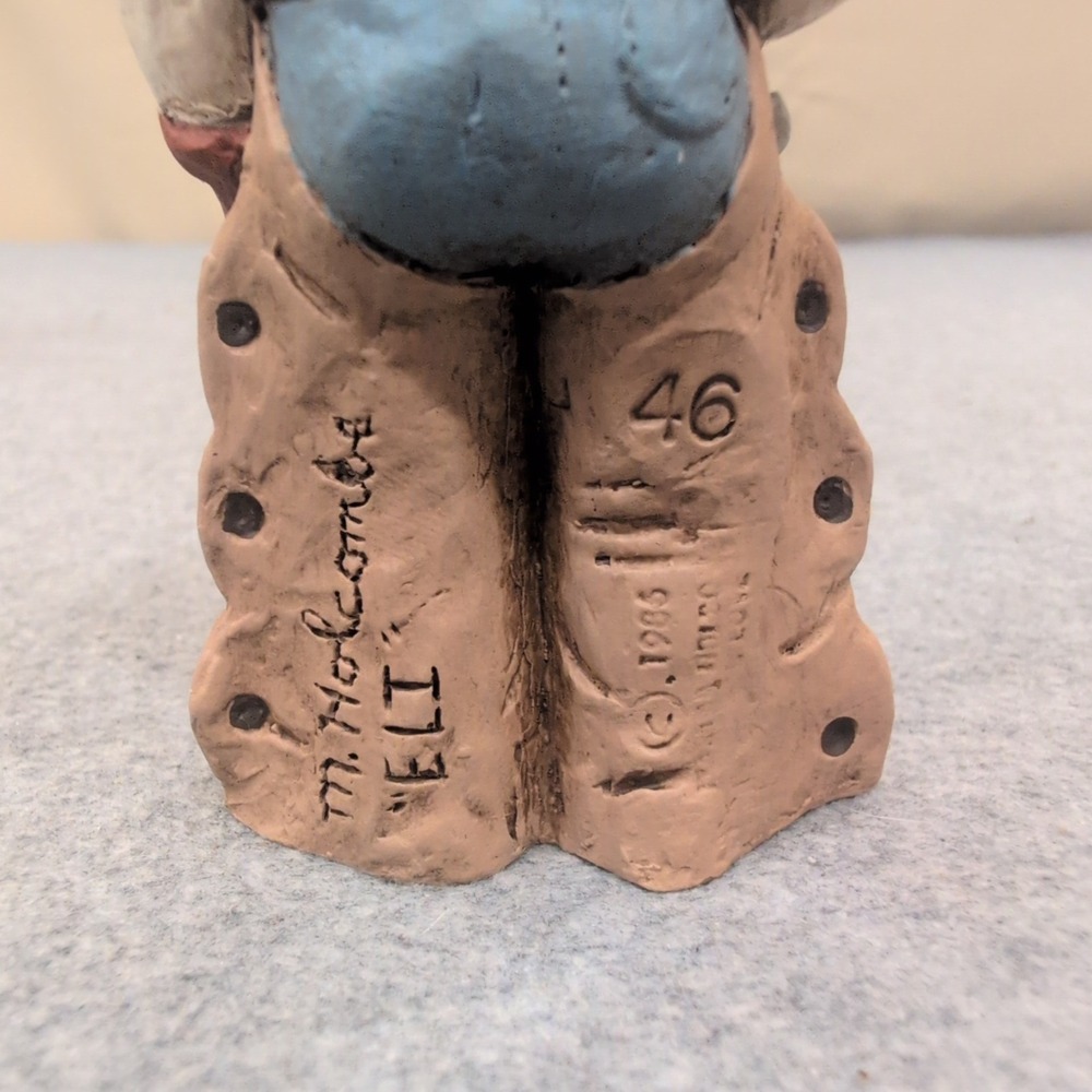 All God's Children Eli Cowboy Figurine Martha Holcombe 1403 Edition 46 1985 - Picture 3 of 7